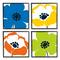 Stupell Industries Vibrant Modern Floral Collage Multi-color Pop,12" x 12"